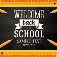 Welcome back to school greeting card with place for your N2