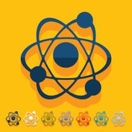 Flat design atom N15