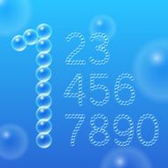 Numbers 0-9 of Air Bubbles