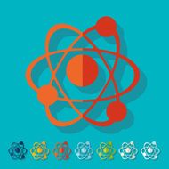 Flat design atom N19