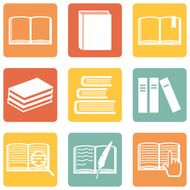 Vector Set of Books Icons N14