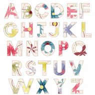 Vintage alphabet N4