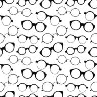 Seamless pattern with retro glasses N2