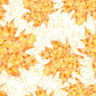 Seamless pattern with abstract maple leaves Autumn background