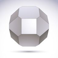 Vector abstract 3D object design element template N4