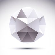 Abstract 3D origami polygonal object vector design