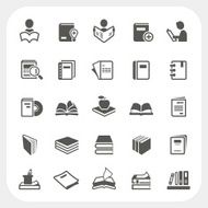 Book icons set N4