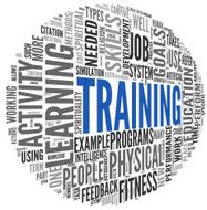 Training and education related words concept