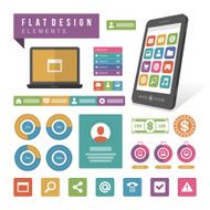 Flat design vector illustration infographic elements N11