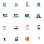 Icon Set Lecture and eBooks Colors