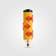 vector modern pencil infographics N10