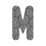 Circle pattern alphabet M