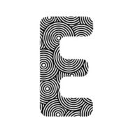 Circle pattern alphabet E