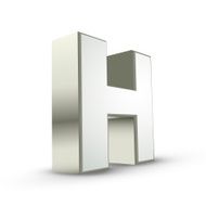 3d alphabet silver H N2