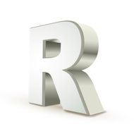 3d alphabet silver R N2
