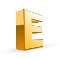 3d golden letter E N3