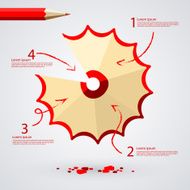 infographics with pencil sharpend N2