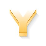 3d golden letter Y N2