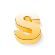 3d golden letter S N2