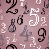 Vector Seamless Pattern with Vintage Numbers N2