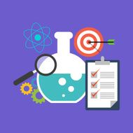 Research concept Flat design stylish