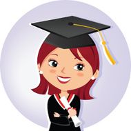 Cheerful graduation girl N2