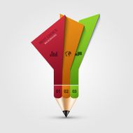 vector modern pencil infographics N11