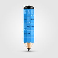 vector modern pencil infographics N12