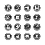 Black Round Icons - School