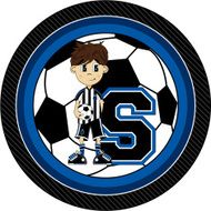 Cartoon Soccer Boy Learning Illustration N18