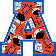Cute Astronaut Learning Letter A N24