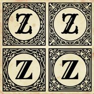 Old Paper with Decorative Letter Z