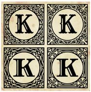 Old Paper with Decorative Letter K