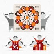 vector infographics with people