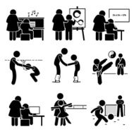 Student Learning Various Lessons Pictogram N2