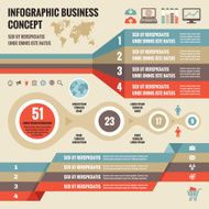 Business infographic concept layout in flat design style N4