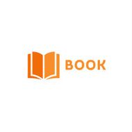 Book page icon logo orange vector style flat