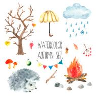 Watercolor autumn set N5