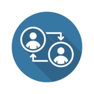 Retraining Icon Business Concept Flat Design N2