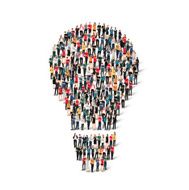 group people form lamp