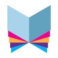 Abstract colorful book reading life long learning logo icon