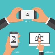 Set flat design technology concept
