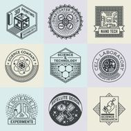 Assorted Science Insignias Logotypes Template Set