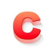 3d red letter C N4