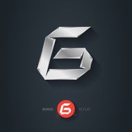 Letter G Vector silver font Elegant Template for company logo