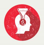 Brain filter symbol vector