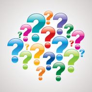 colorful question mark icons