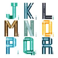 Striped font with number options
