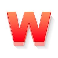 3d red letter W N5
