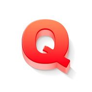 3d red letter Q N7